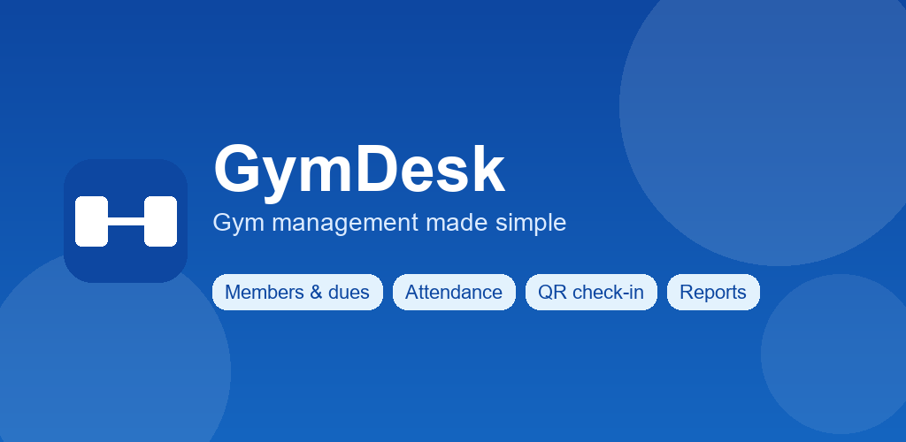 GymDesk — gym management made simple